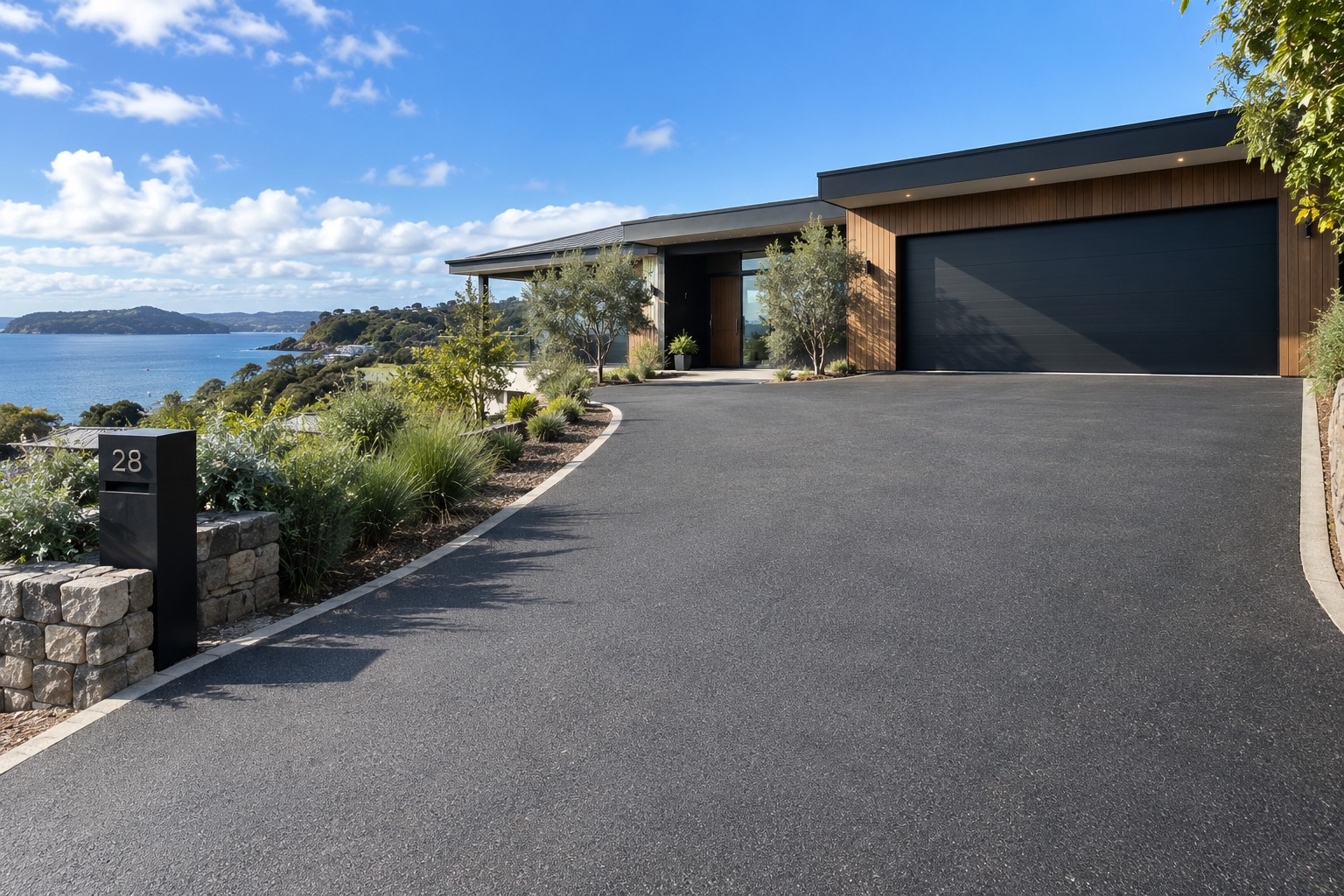 Asphalt driveway in Waiheke