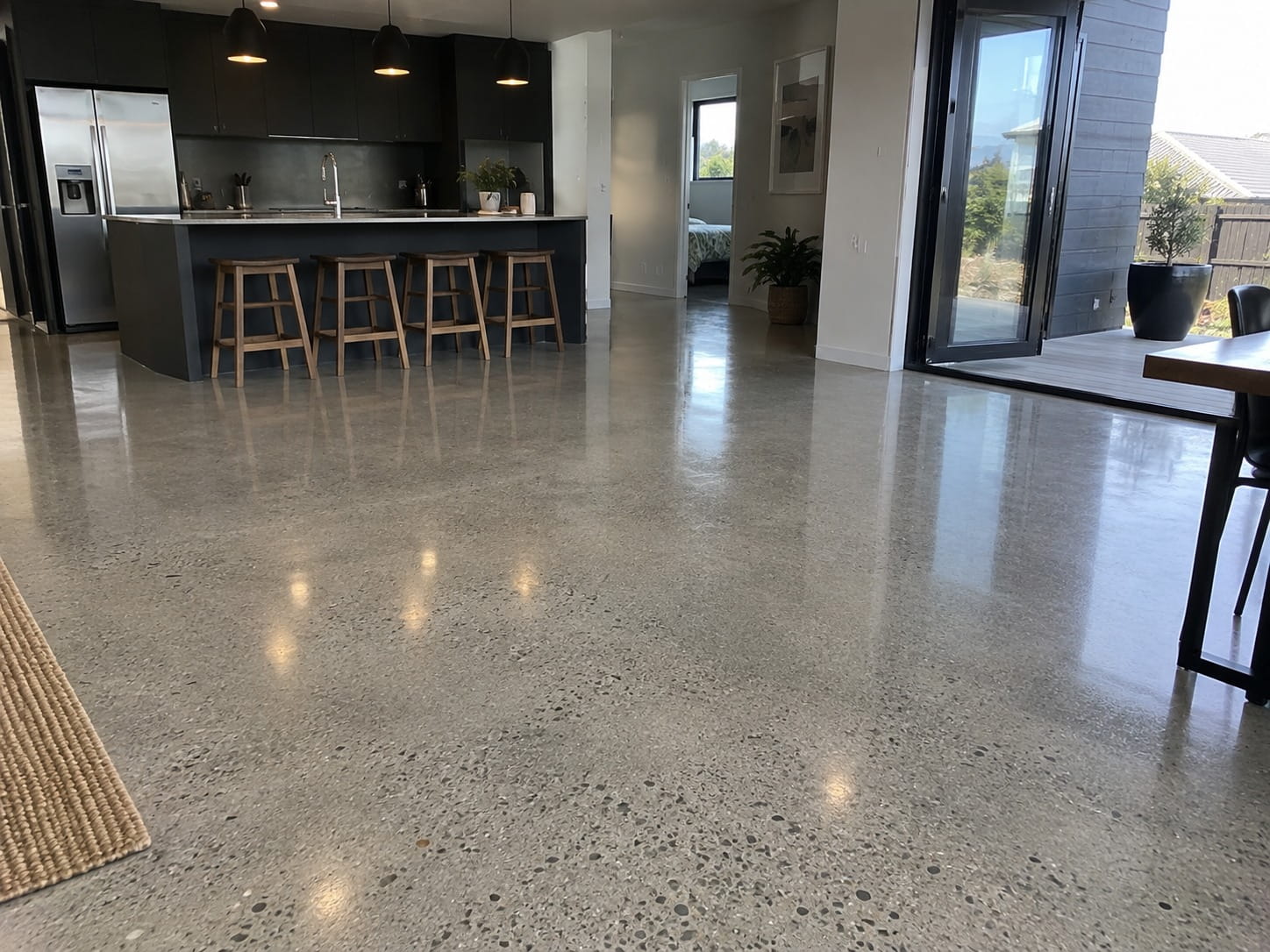 Polished concrete in Waiheke