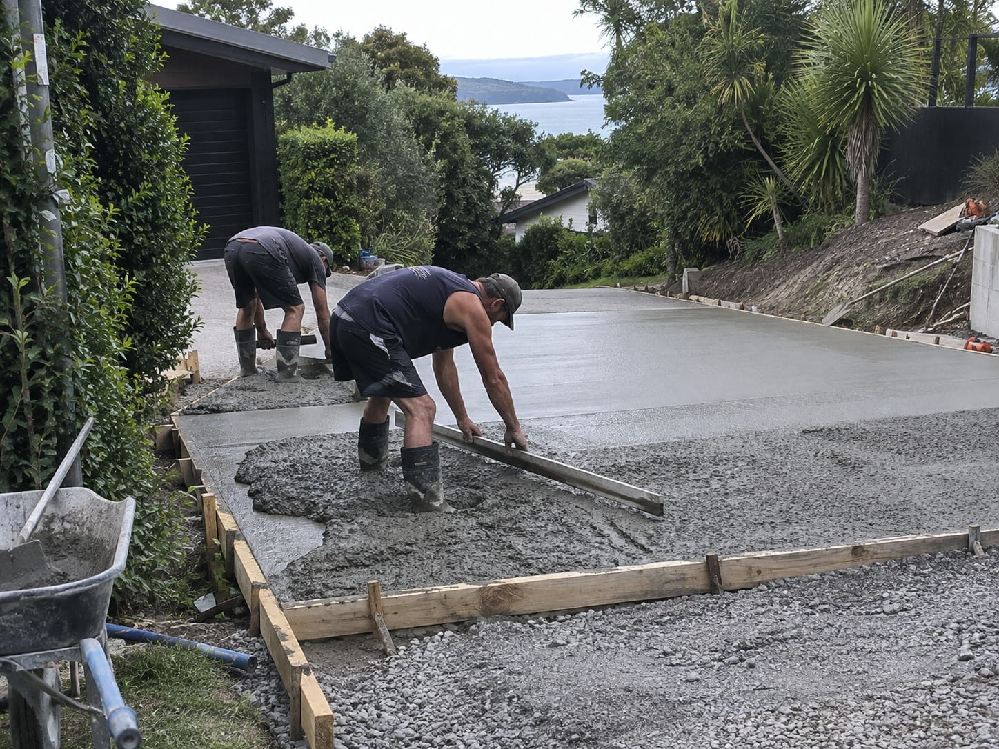 Concrete layers in Waiheke