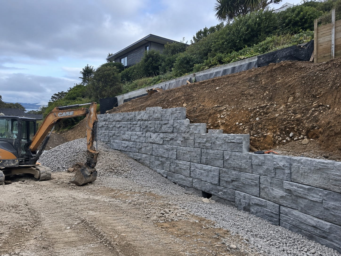 Concrete retaining walls in Waiheke